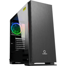 Gabinete Gamer Gamemax Aurora W901, Mid Tower, Com 1 Fans, Vidro Temperado, Black, Sem Fonte