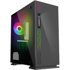 Gabinete Gamer Gamemax Dark Ranger, Mid Tower, ​​​​​​​Vidro temperado, Sem Fonte, Com 1 Fan RGB, Black, H605-TR