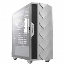 Gabinete Gamer Gamemax Diamond 3601-W, RGB,  Mid Tower, Vidro Temperado, Branco, S-Fonte, Com 1 Fan