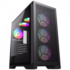 Gabinete Gamer Gamemax Leader BK, Full Tower, Vidro Temperado, E-ATX, Sem Fonte, Sem Fans, Preto