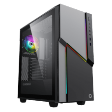 Gabinete Gamer Gamemax Ninja 3611 COC, Mid Tower, RGB, Vidro Temperado, Preto, E-ATX, Sem Fonte, Com 2 Fans