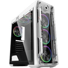 Gabinete Gamer Gamemax Optical G510, Mid Tower, Com 3 Fans, Vidro Temperado, White, Sem Fonte