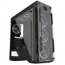 Gabinete Gamer Gamemax Optical G510, Mid Tower, Com 3 Fans, Vidro Temperado, Black, Sem Fonte