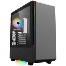 Gabinete Gamer Gamemax Panda,  Mid Tower, Vidro Temperado, Black, Sem Fonte, Com 1 Fan