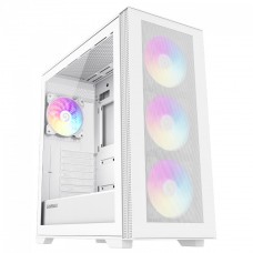 Gabinete Gamer Gamemax Quest Mesh, White, Mid Tower, Vidro Temperado, E-ATX, Sem Fonte, Sem Fan