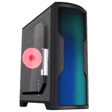 Gabinete Gamer Gamemax Wave G562W, Mid Tower, Com 1 Fan Red, Lateral em Acrílico, Black, Sem Fonte