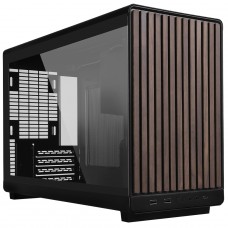 Gabinete Gamer Lian Li 011 A3-mATX Wood Black, Mini Tower, Vidro Temperado, M-ATX, Sem Fonte, Sem Fan, Preto