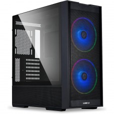 Gabinete Gamer Lian Li Lancool 206 RX, Mid Tower, ATX, RGB, Vidro Temperado, Black, Com 2 Fans, LANCOOL 206RX