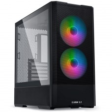 Gabinete Gamer Lian Li Lancool 207 RW, RGB, Mid Tower, Vidro Temperado, ATX, Sem Fonte, Com 4 Fans, Preto, LAN207RX BLACK
