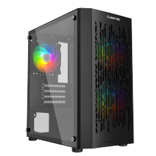Gabinete Gamer Liketec Dark Revolution, RGB, Mid Tower, Vidro Temperado, M-ATX, Black, Sem Fonte, Com 3 Fans, LC-MT-REVOLUTION-2051