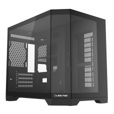 Gabinete Gamer Liketec Ilusion Dark, Aquário, Mid Tower, Vidro Temperado, MATX, Sem Fonte, Sem Fans, Preto