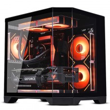 Gabinete Gamer Liketec Impossible Dark, Aquário, Mini Tower, Vidro Temperado, MATX, Sem Fonte, Sem Fans, Preto
