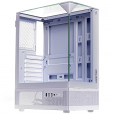 Gabinete Gamer Liketec Kingdom Snow, Mid Tower, Vidro Temperado, ATX, Sem Fonte, Sem Fans, Branco