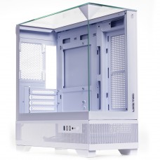 Gabinete Gamer Liketec Mahal Snow, Mid Tower, Vidro Temperado, MATX, Sem Fonte, Sem Fans, Branco