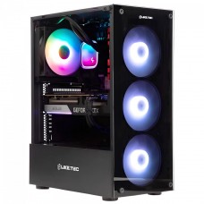 Gabinete Gamer Liketec Matrix V2 Rainbow, Mid Tower, Vidro Temperado, ATX, Black, Sem Fonte, Com 3 Fans Rainbow
