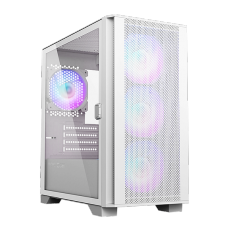 Gabinete Gamer Montech AIR 100 ARGB, Mini Tower, White,  mATX, 4 Fans, Vidro Temperado