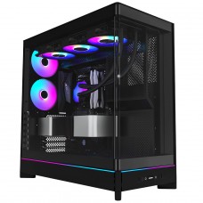 Gabinete Gamer Montech HS02 PRO, ARGB, Mid Tower, ATX, Sem Fonte, Com 5 Fans, Preto