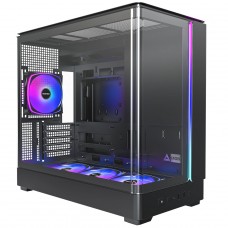 Gabinete Gamer Montech King 15 Pro, Vidro Temperado, Mini Tower, mATX, Com 4 Fans, Preto