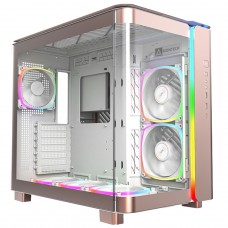 Gabinete Gamer Montech King 95 PRO, ARGB, Mid Tower, Vidro Temperado, ATX, Rose Gold, Sem Fonte, Com 6 Fans - OPEN BOX