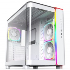 Gabinete Gamer Montech King 95 PRO, ARGB, Mid Tower, Vidro Temperado, ATX, White, Sem Fonte, Com 6 Fans
