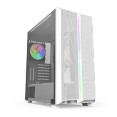 Gabinete Gamer Montech SKY ONE ARGB, Mid Tower, Vidro Temperado, WHITE, E-ATX, Sem Fonte, Com 2 Fans