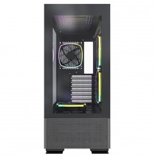 Gabinete Gamer Montech Sky Two, ARGB, Mid Tower, Vidro Temperado, ATX, Black, Sem Fonte, Com 4 Fans