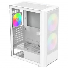Gabinete Gamer Montech X2 Plus, Vidro Temperado, Mid Tower, ATX, Com 3 Fans ARGB, Branco