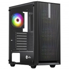 Gabinete Gamer Ninja Air X, Mid Tower, Vidro Temperado, ATX, Black, Sem Fonte, Com 4 Fans