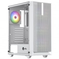 Gabinete Gamer Ninja Air X, Mid Tower, Vidro Temperado, ATX, White, Sem Fonte, Com 4 Fans