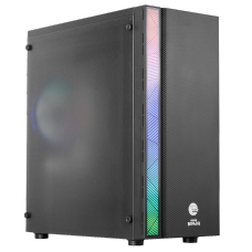 Gabinete Gamer Ninja Hadria, Mid Tower, RGB, ATX, Black, Sem Fonte, Com 1 Fan