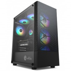 Gabinete Gamer Ninja Hive, Mid Tower, Vidro Temperado, Sem Fonte, Com 3 Fans, GN-CS-HVMTB3F