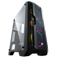 Gabinete Gamer Ninja Kage, RGB, Mid Tower, Vidro Temperado, ATX, Sem Fonte, Com 3 Fans