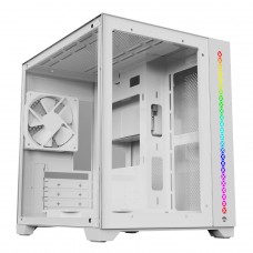 Gabinete Gamer Ninja Tsume, Cube, Mid Tower, RGB, Vidro Temperado, M-ATX, White, Sem Fonte, Sem fan
