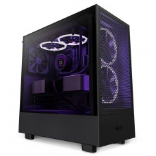 Gabinete Gamer NZXT H5 Flow, Mid Tower, Vidro Temperado, ATX, Black, Sem Fonte, Com 2 Fans, CC-H51FB-01