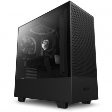 Gabinete Gamer NZXT H510 Flow, Mid Tower, Vidro Temperado, Black, ATX, Sem Fonte, Com 2 Fans, CA-H52FB-01