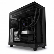 Gabinete Gamer NZXT H6 Flow, Mid Tower, Vidro Temperado, Black, ATX, Sem Fonte, 3 Fans, CC-H61FB-01
