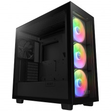 Gabinete Gamer NZXT H7 Elite, Mid Tower, Vidro Temperado, ATX, Black, Sem Fonte, Com 4 Fans, CM-H71EB-02