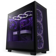 Gabinete Gamer NZXT H7 Flow Mid Tower, Vidro Temperado, Black, ATX, Sem Fonte, 2 Fans, CM-H71FB-01