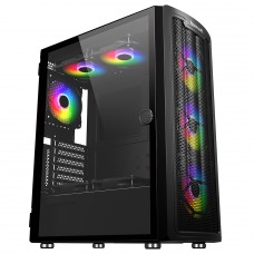 Gabinete Gamer Redragon Bluestreak, Mid Tower, Vidro Temperado, Black, Sem Fonte, Sem Fan, GC-MA211