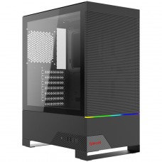 Gabinete Gamer Redragon Carbon RGB, Mid Tower, Vidro Temperado, ATX, Sem Fonte, Sem Fan, Preto, CA-610B