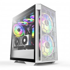 Gabinete Gamer Redragon Demolisher, Mid Tower, Vidro Temperado, White, ATX, Sem Fonte, Sem Fan, GC-706W