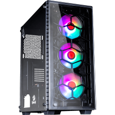 Gabinete Gamer Redragon, Diamond Storm Pro RGB, Mid Tower, Vidro Temperado, Black, Sem Fonte, Com 3 Fans, CA903 PRO