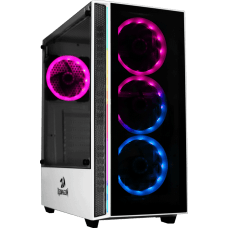 Gabinete Gamer Redragon Grapple, Mid Tower, Vidro Temperado, White, GC-607WH, Sem Fonte, Sem Fan