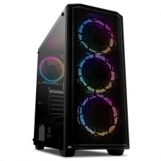 Gabinete Gamer Redragon Ramhorn, Mid Tower, S-Fan, Vidro Temperado, Black, Sem fonte