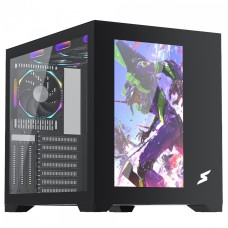 Gabinete Gamer SuperFrame Box Magic, Mid Tower, Vidro Temperado, Com Display LCD 13.3 Pol, ATX, Preto, Sem Fonte, Com 6 Fans, SF-CS-BMMAB6F - Open Box