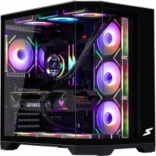 Gabinete Gamer SuperFrame Cristal, Mid Tower, Vidro Temperado, ATX, Com 4 Fans ARGB, Preto, SF-CS-CTMAB4F 