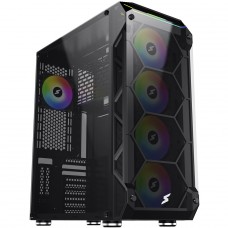 Gabinete Gamer SuperFrame Hércules, Full Tower, RGB, Vidro Temperado, E-ATX, Black, Sem Fonte, Com 5 Fans