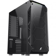Gabinete Gamer SuperFrame Hércules, Full Tower, RGB, Vidro Temperado, E-ATX, Black, Sem Fonte, Sem Fan