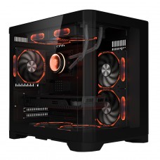 Gabinete Gamer SuperFrame Prime, Mid Tower, Vidro Temperado, M-ATX, Preto, Sem Fonte, Sem Fan