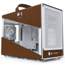 Gabinete Montech Heritage PRO, Mini Tower, Couro e Metal, mATX, Sem Fonte, Com 4 Fans, Branco